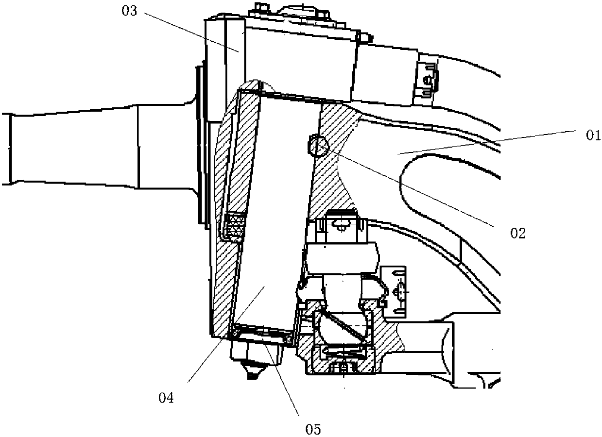 Kingpin installation locking structure