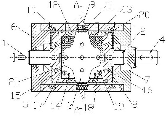 A magnetorheological fluid transmission device of high-temperature gear variable multi-face