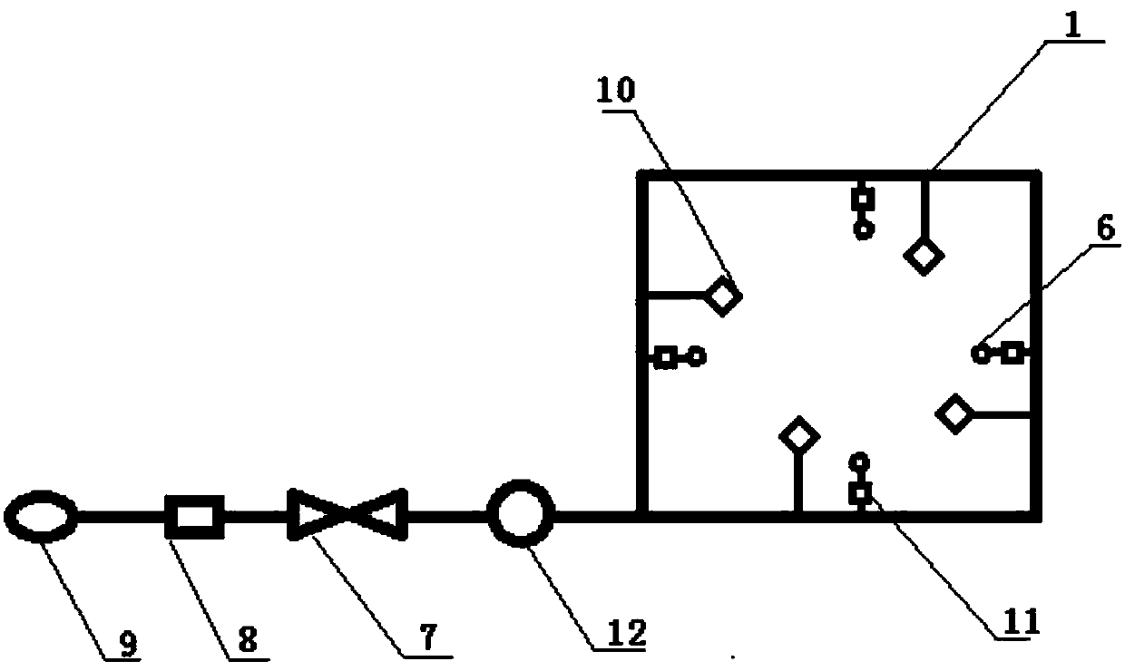 Fence construction method and fence module with self-test type spraying device for pipe