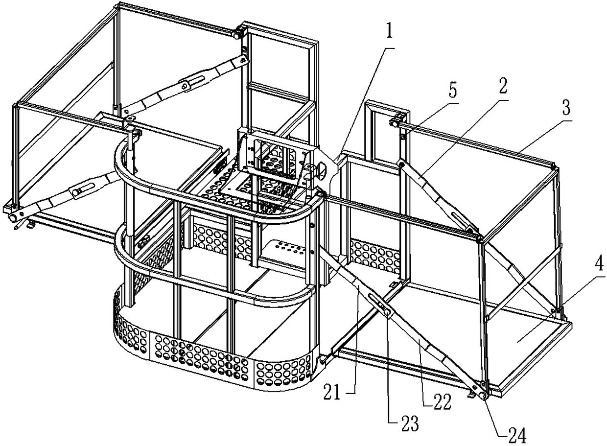 Lagging jack operation platform and lagging jack operation car