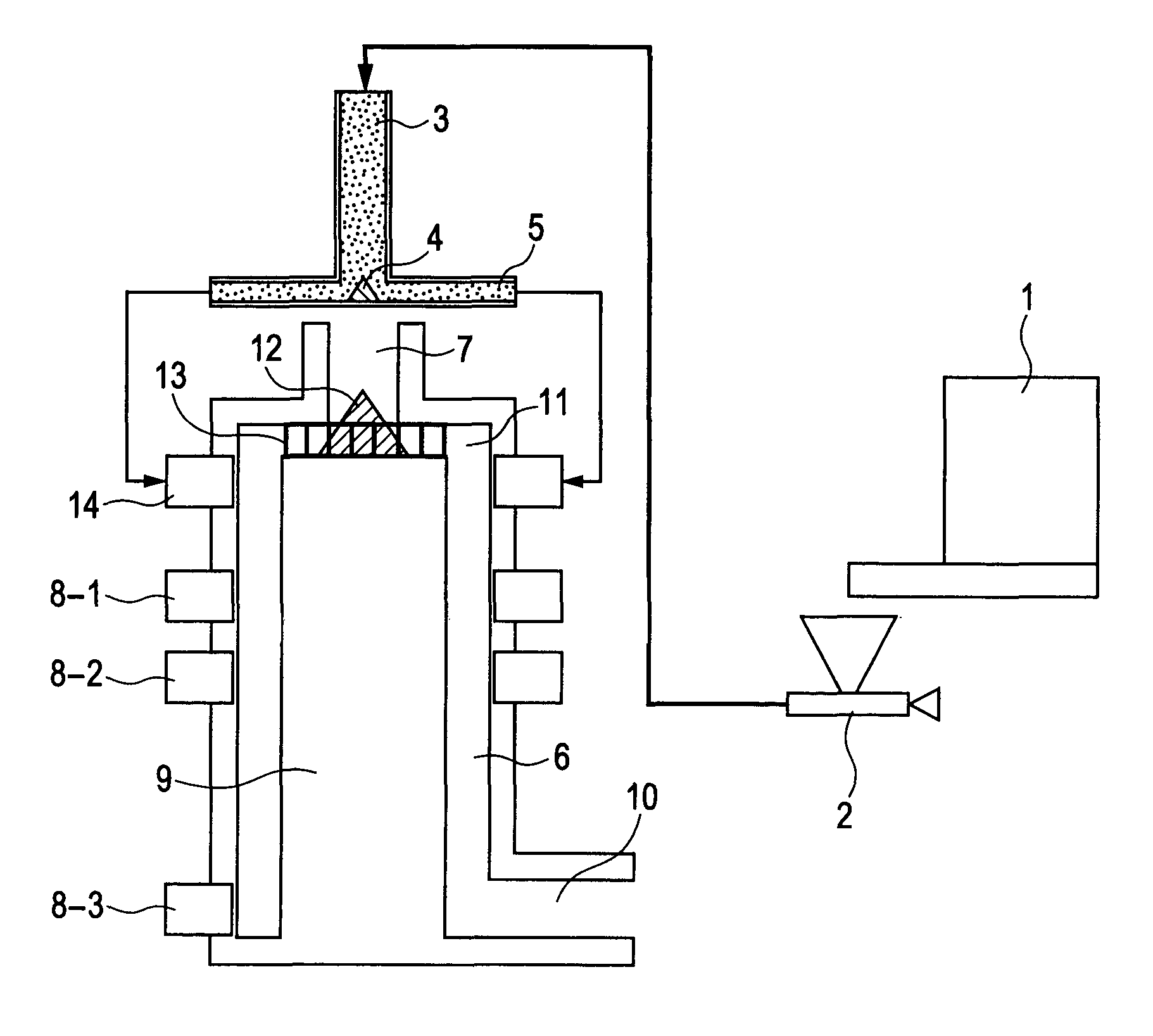 Heat treating apparatus for powder particles and method of producing toner