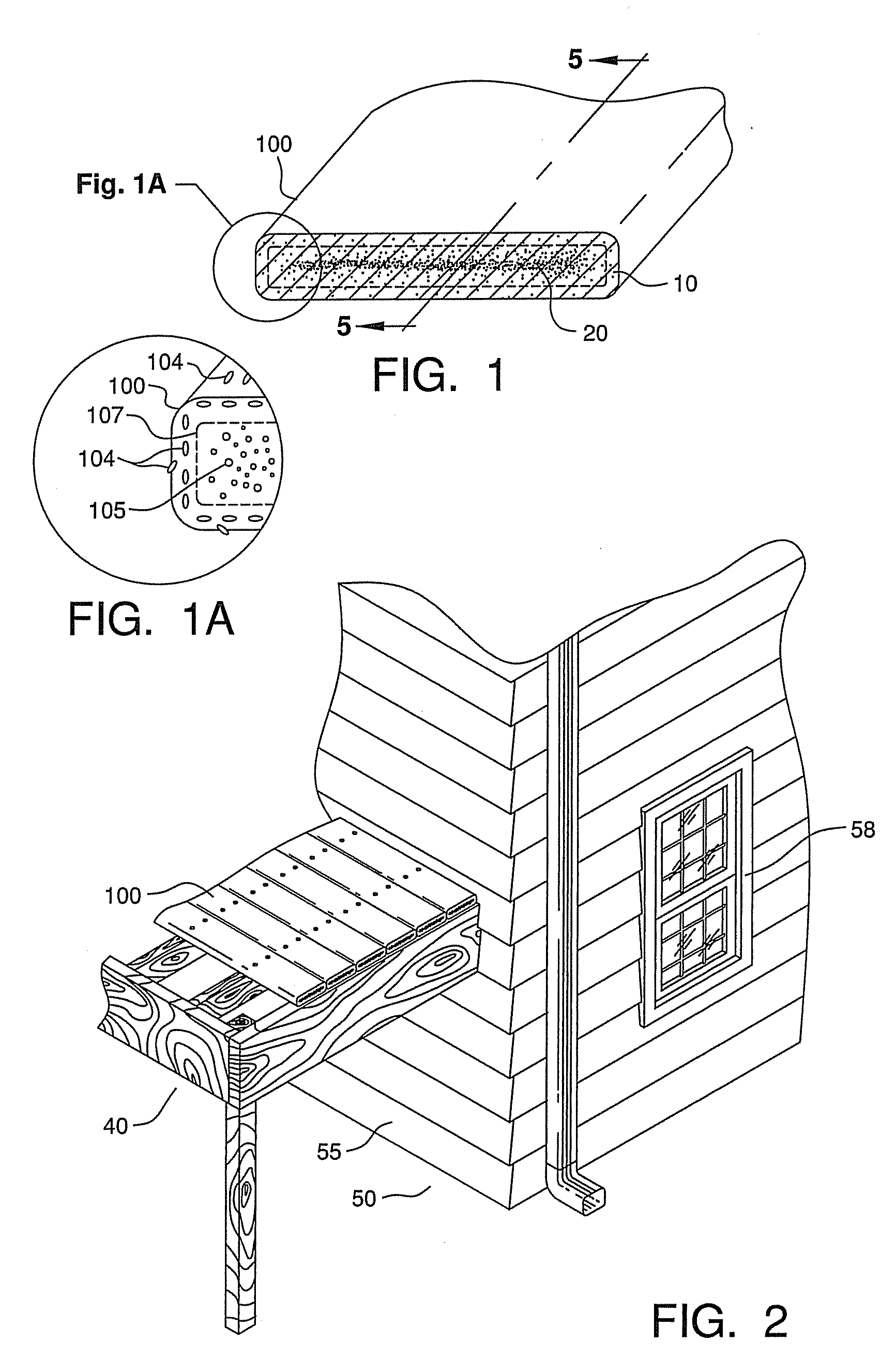 Polymer-fiber composite building material with bulk and aesthetically functional fillers