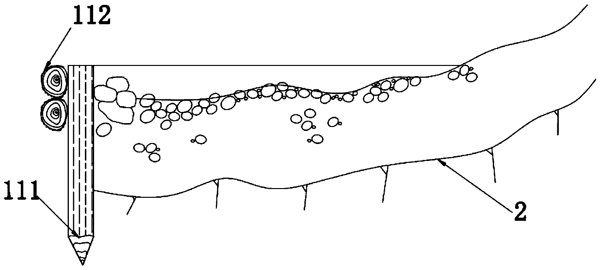 Diaphragm wall structure and ecological seepage controlling and bed fixing system