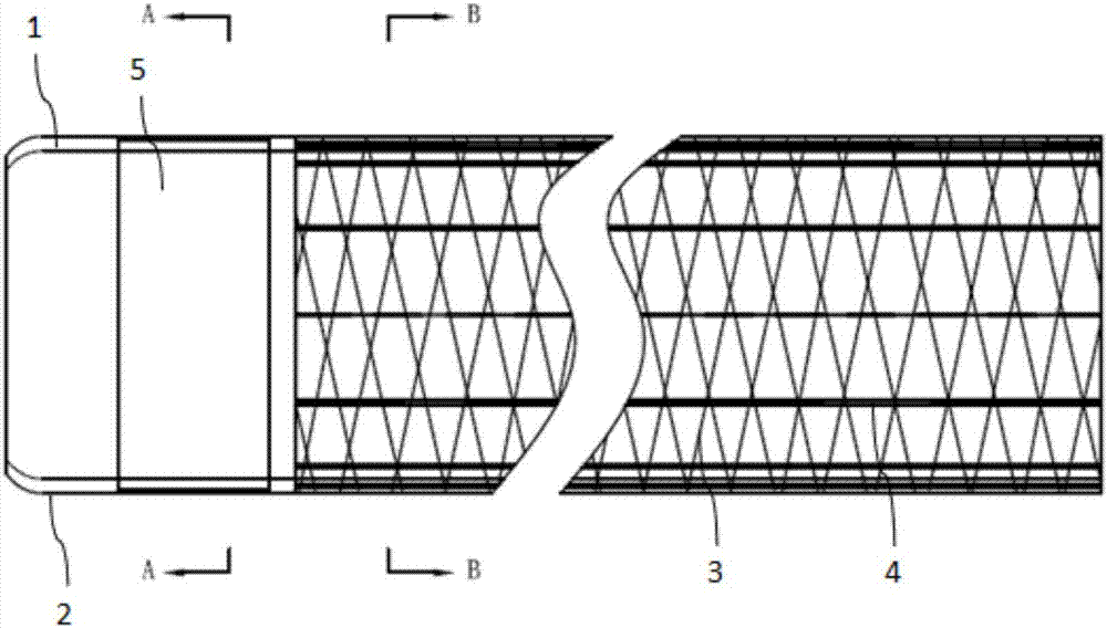 Medical composite hollow fiber tube and medical intervention equipment