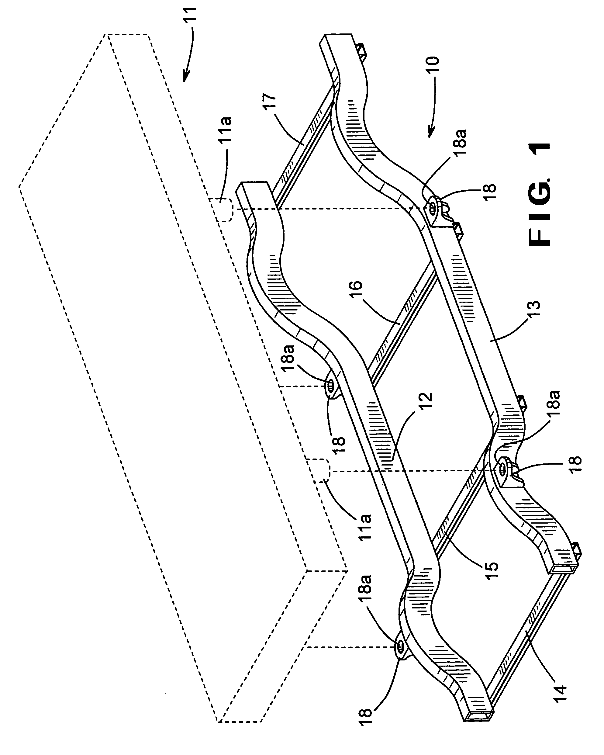 Offset joint between structural members in a vehicle frame assembly to facilitate a coating process