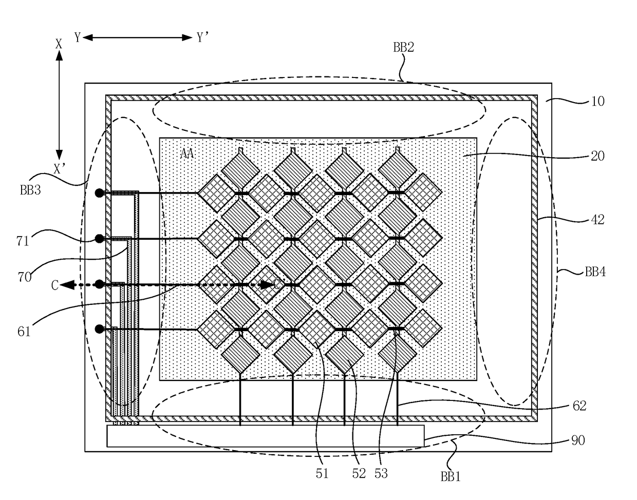 Touch control display panel and touch control display device