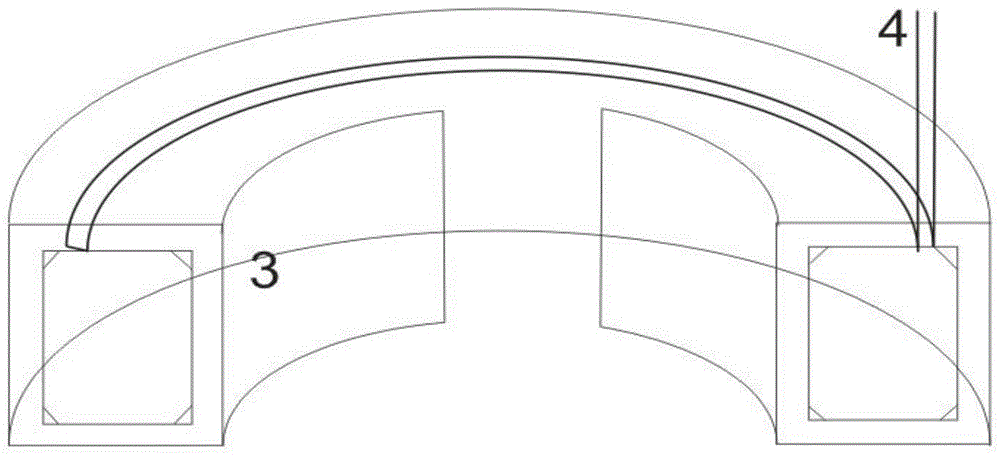 Distributed optical fiber monitoring method and system for ship lock structure strain and stress