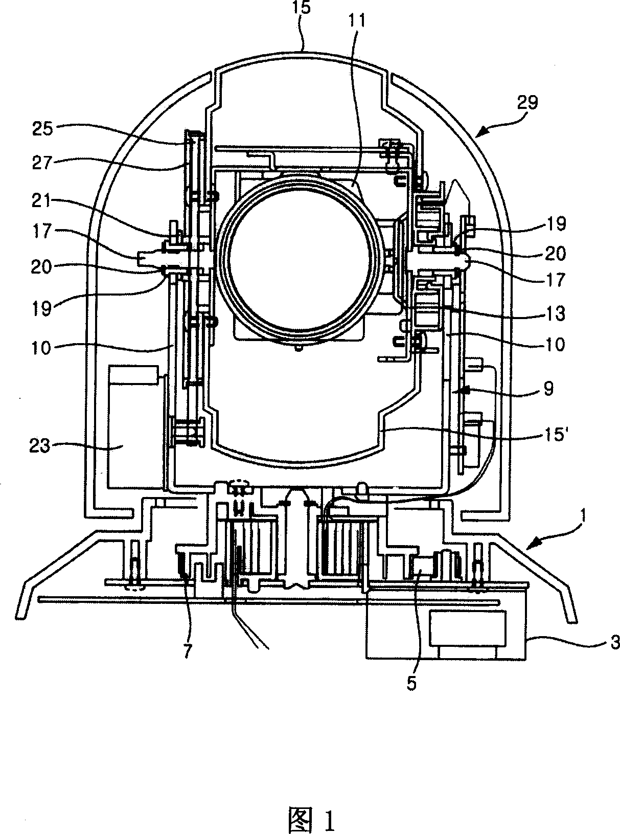 Pitching device for monitor