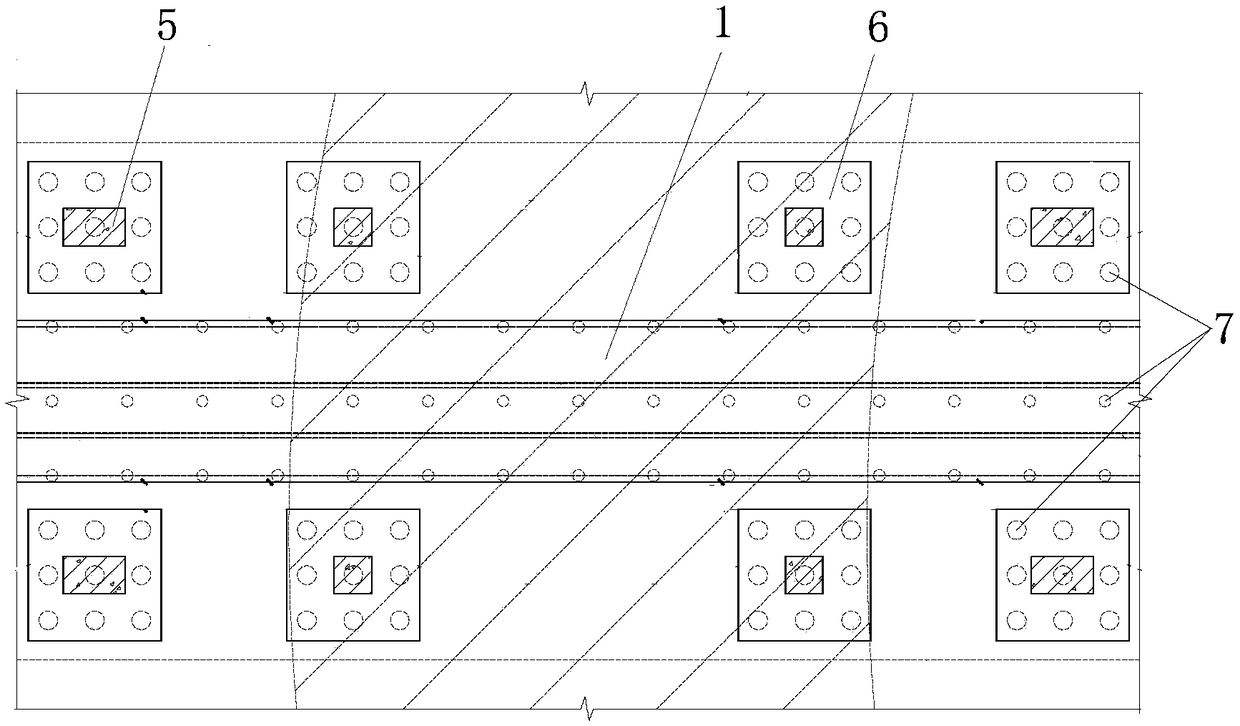 Underground tunnel pass-through bridge structure