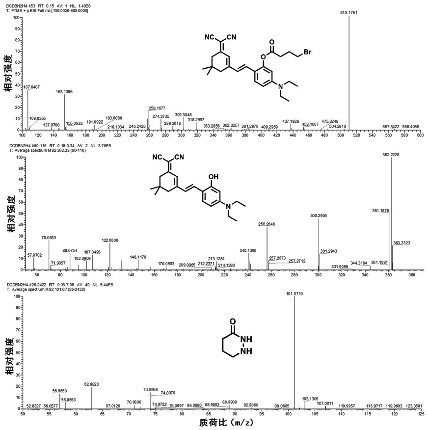 Near-infrared fluorescent compound for specific detection of hydrazine and preparation method of near-infrared fluorescent compound