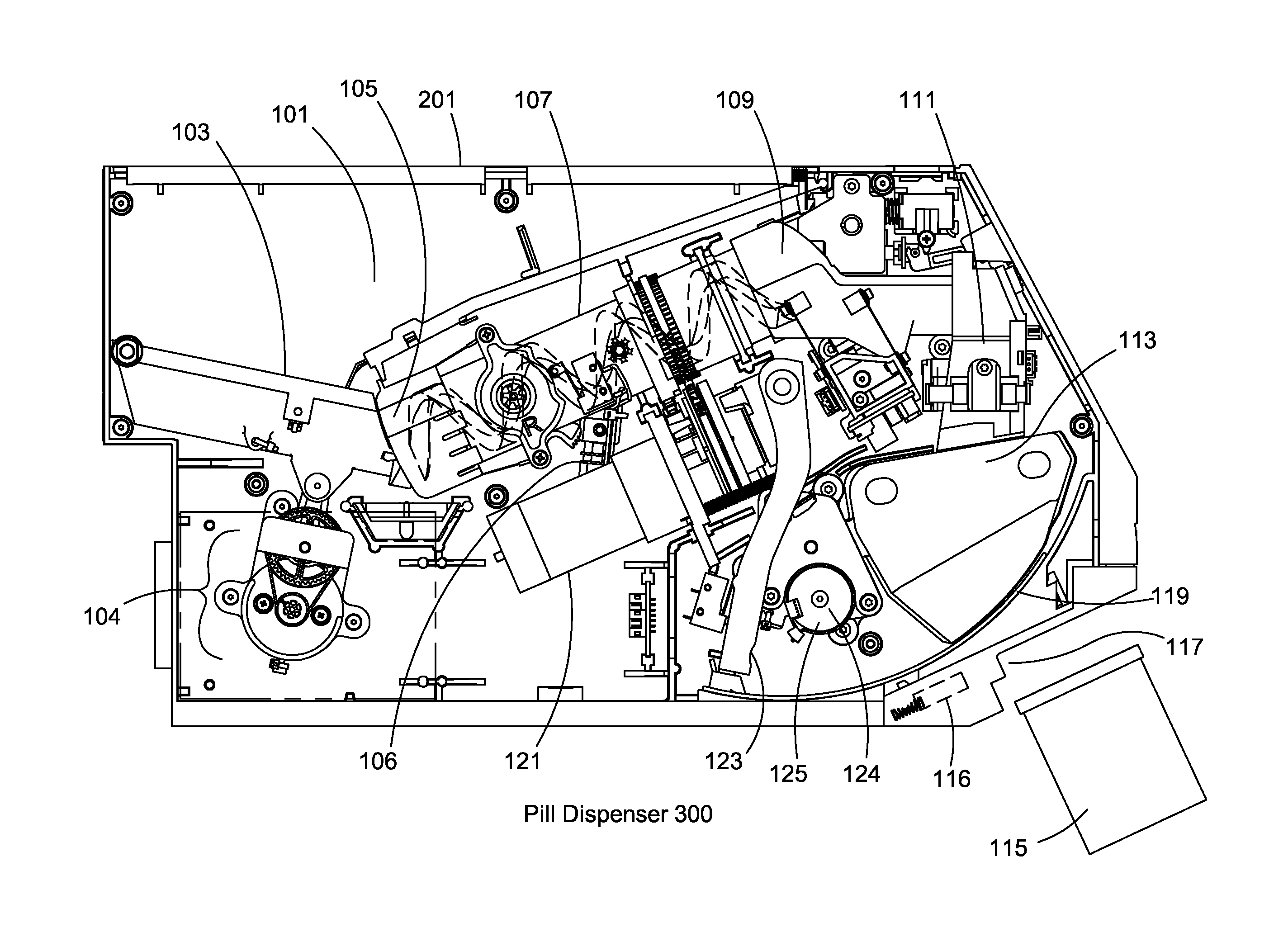 Aperture position control for pill counting and dispensing apparatus