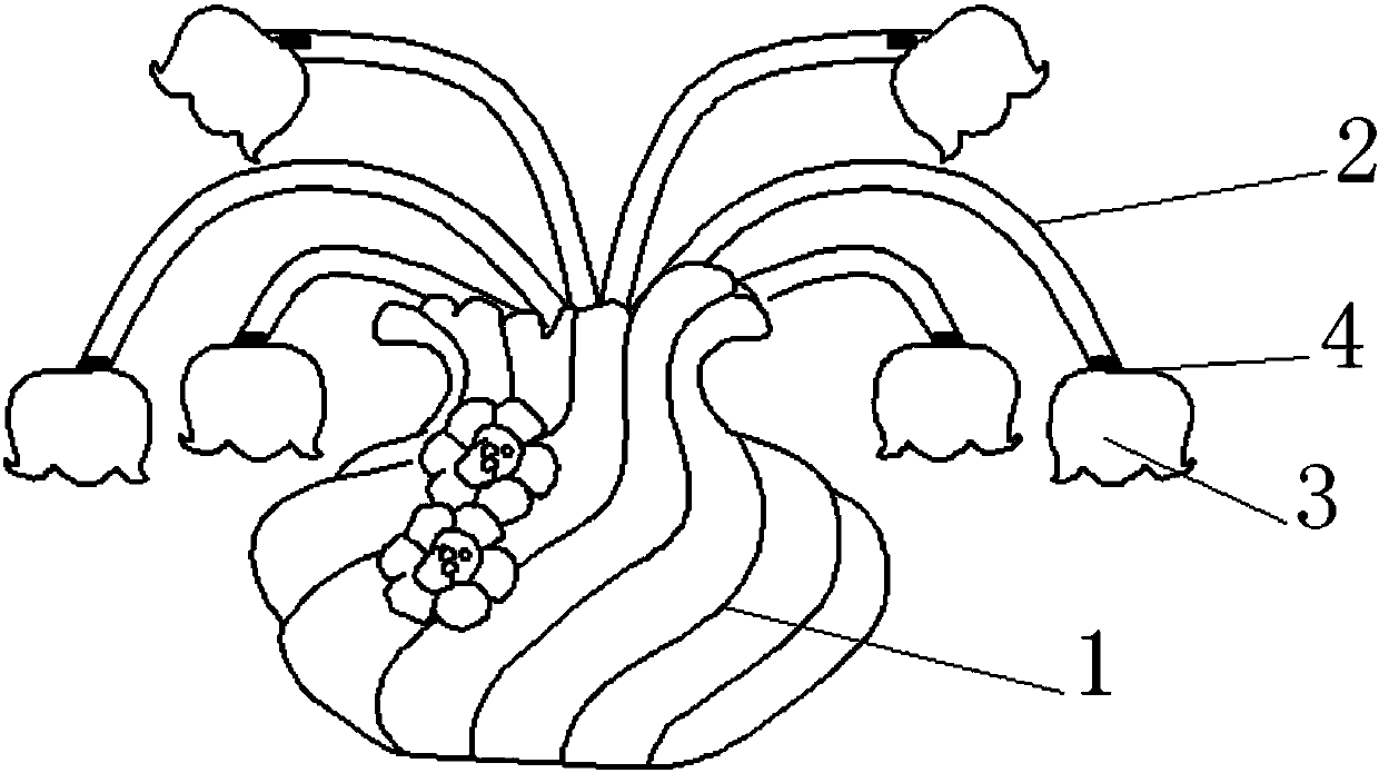 Beverage flow separating device for dinner table