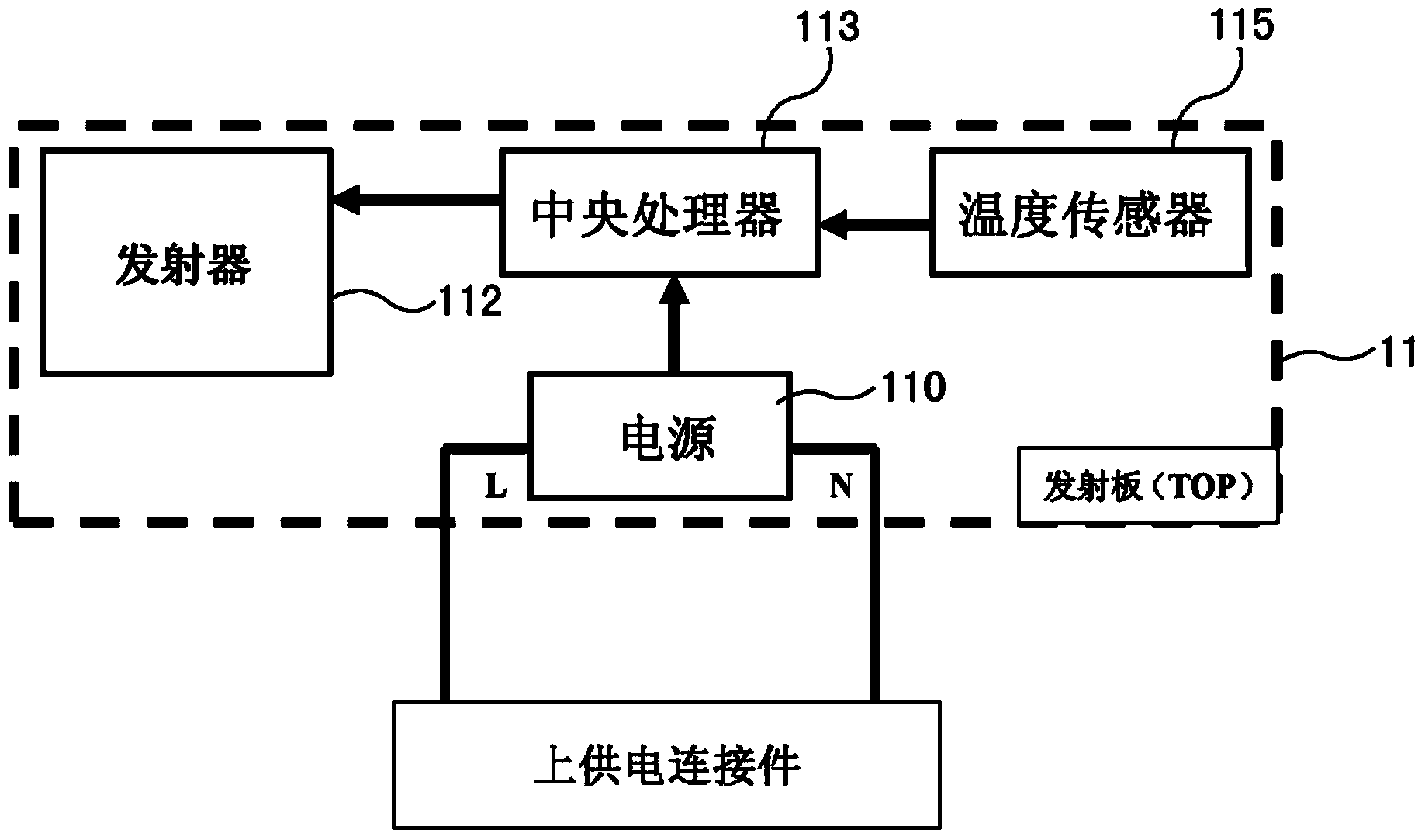 Separated-type liquid heater as well as signal infrared transmitting method thereof