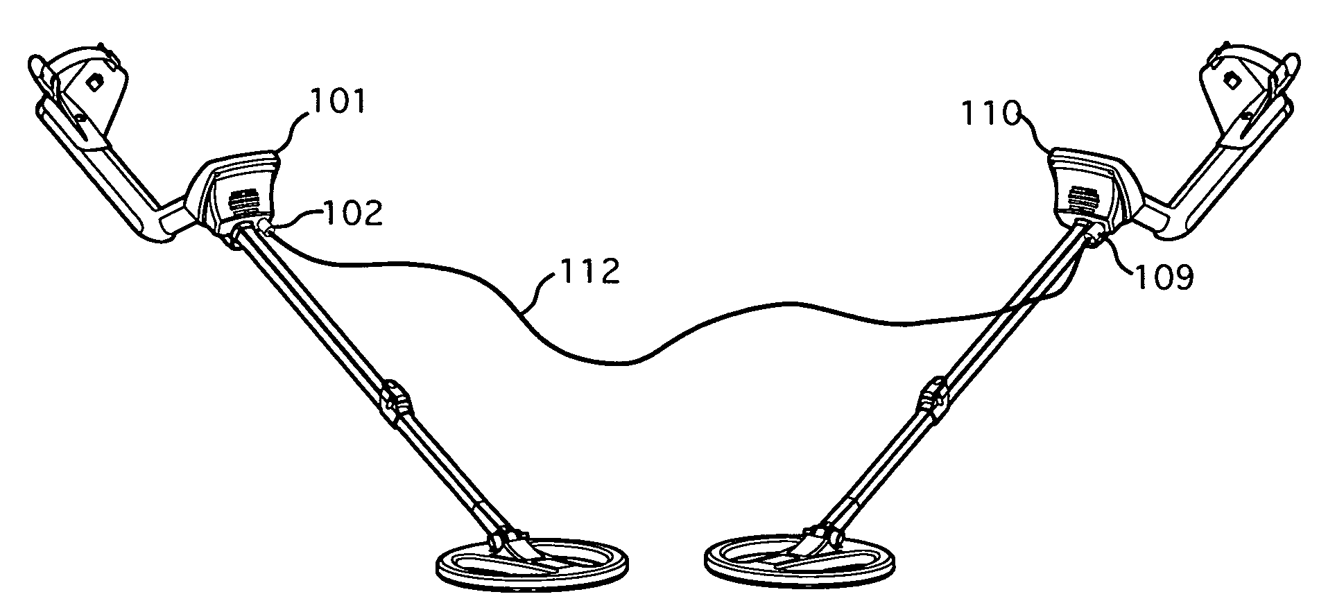 Metal detector with data transfer