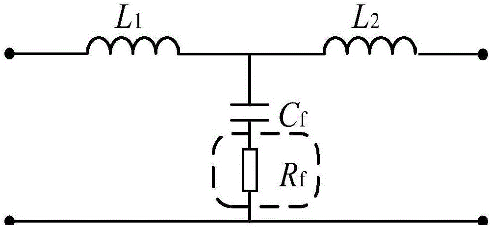 LCL filterer passive resonance damping circuit and method