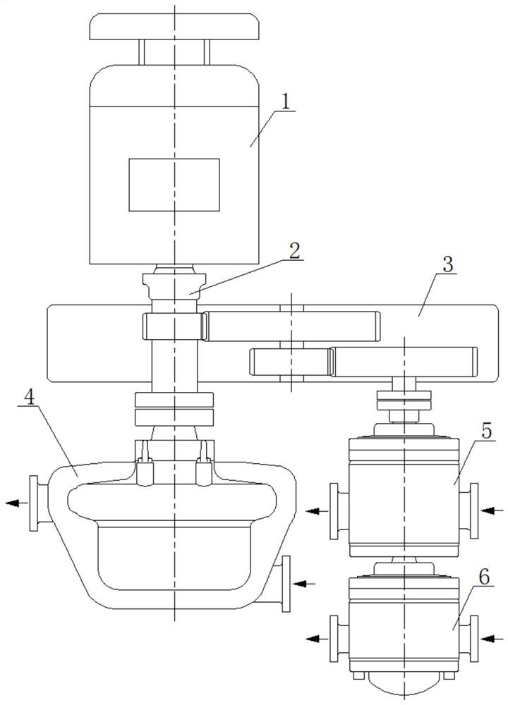 Marine integrated fuel oil-lubricating oil-sea water pump set device