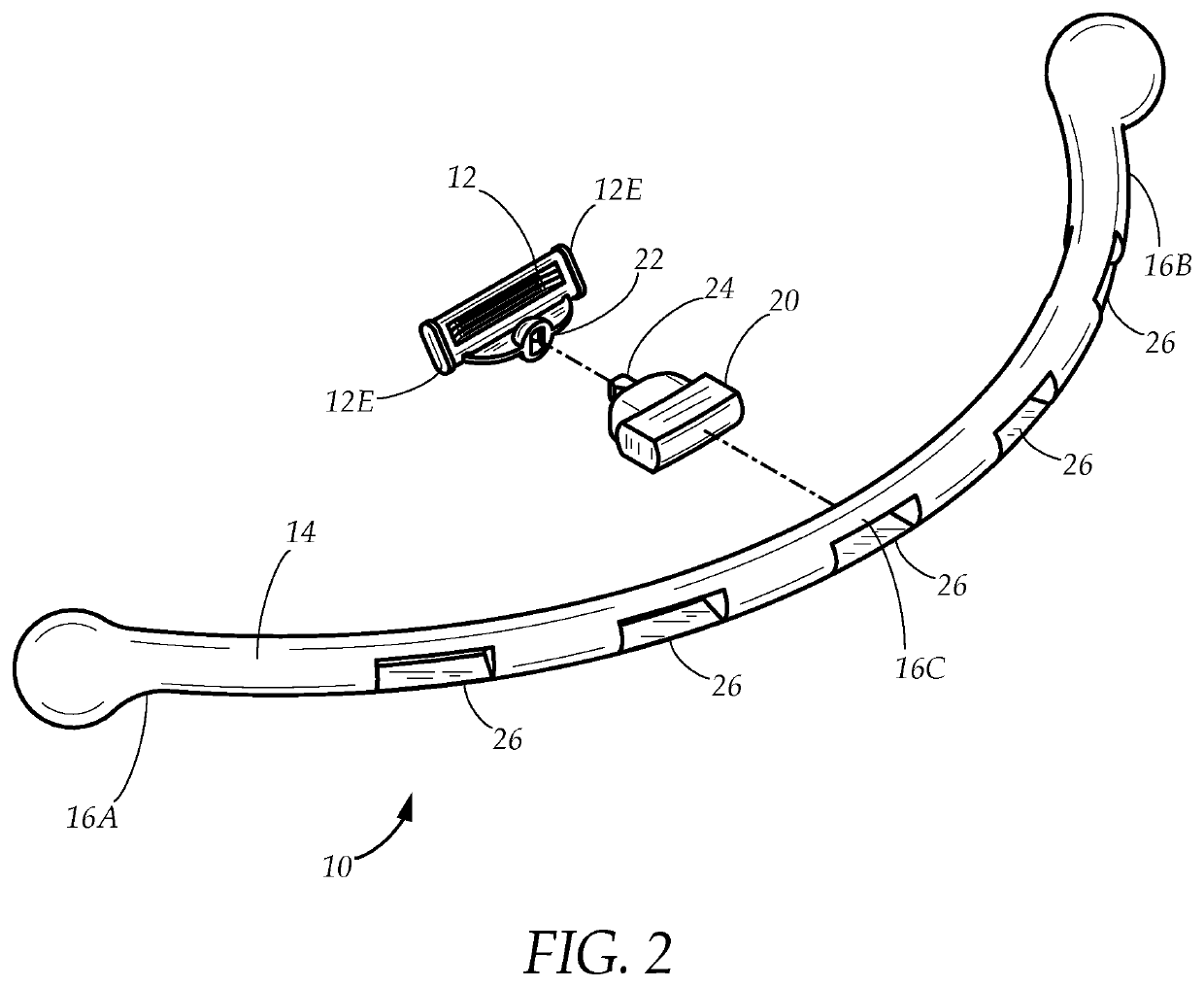 Nape hair shaving device