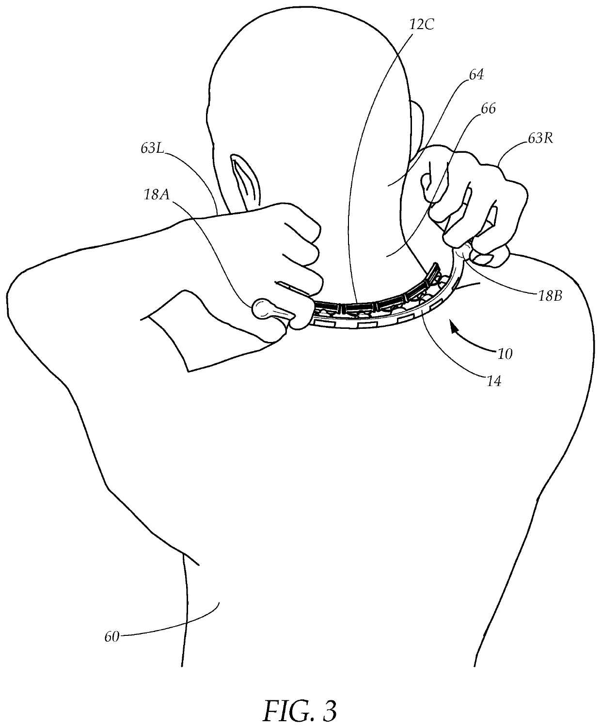 Nape hair shaving device