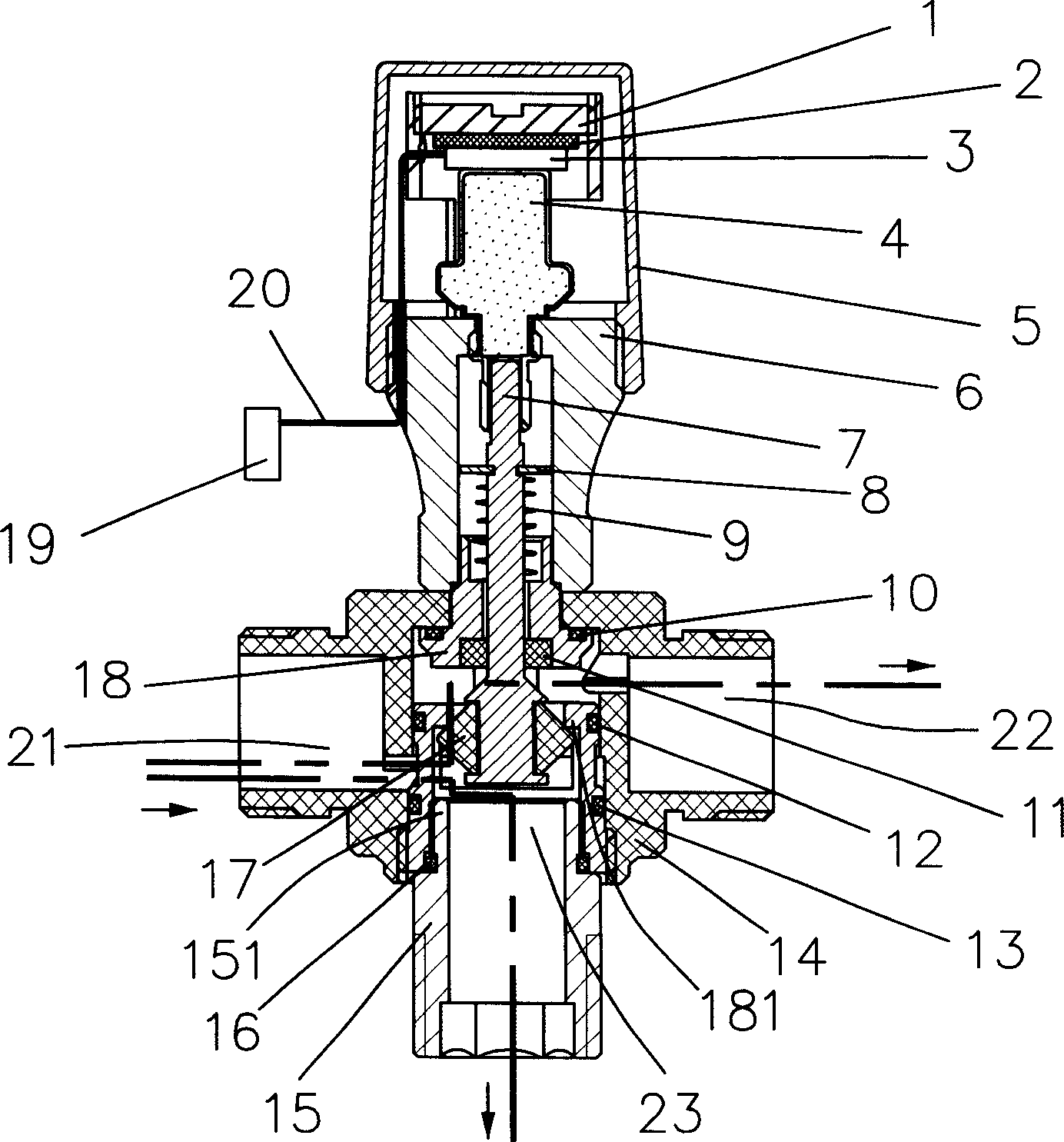 Electricheating area control valve