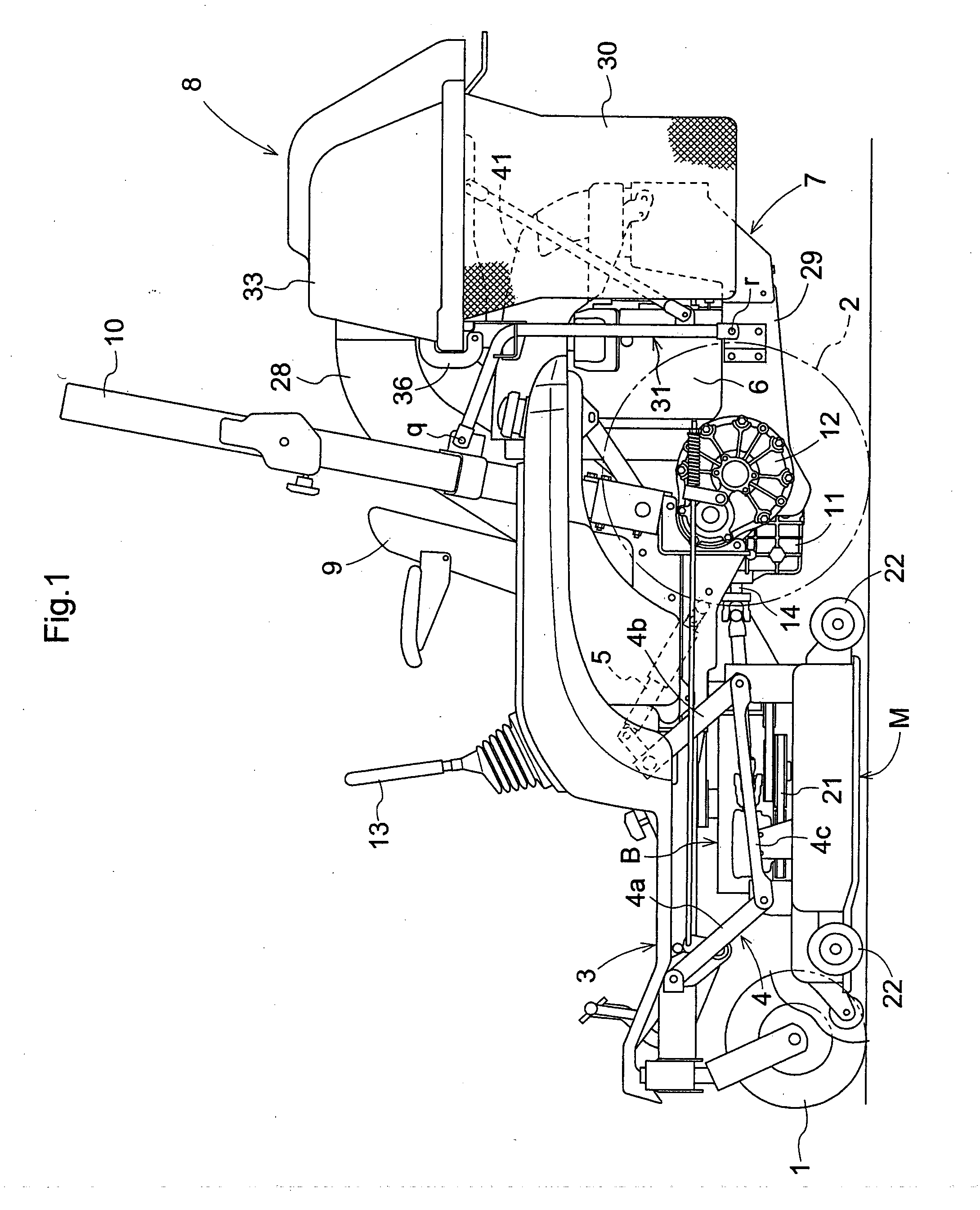 Grass collecting apparatus for lawn mower