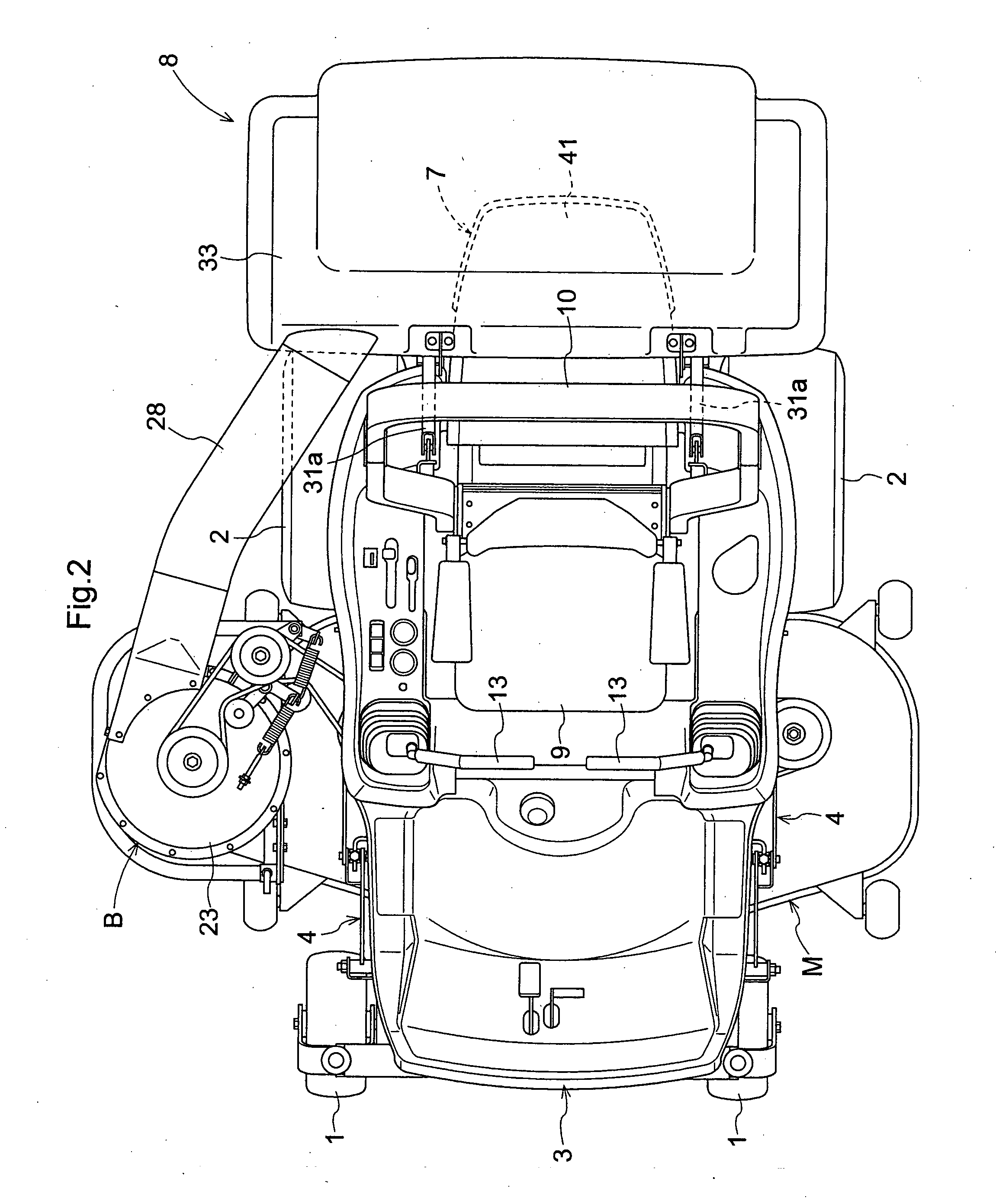 Grass collecting apparatus for lawn mower