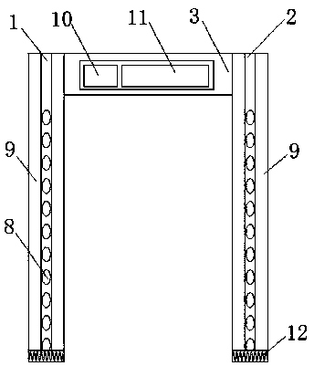 Nuclear radiation and metal dual-energy detection security-check door