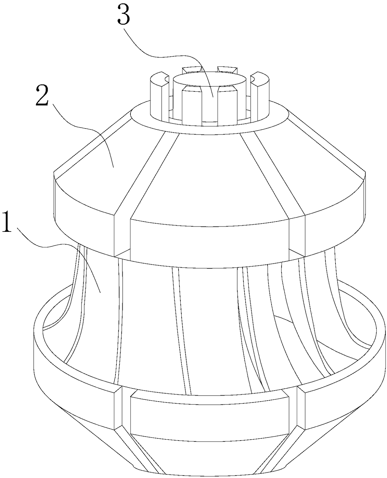 Flow scattering integration device for water conservation power generation blades