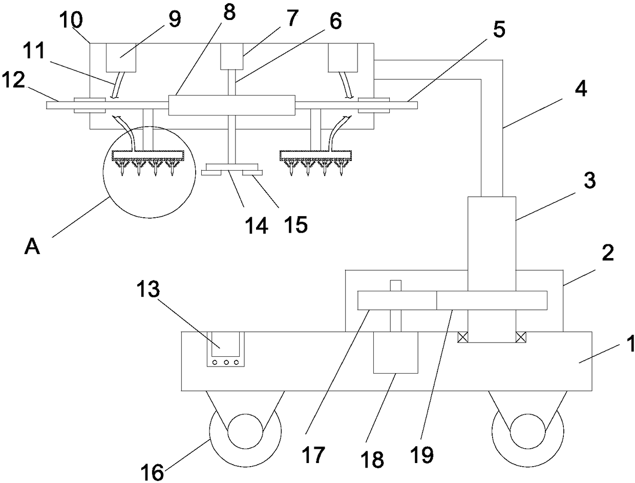 Electric power cabinet snow removing device