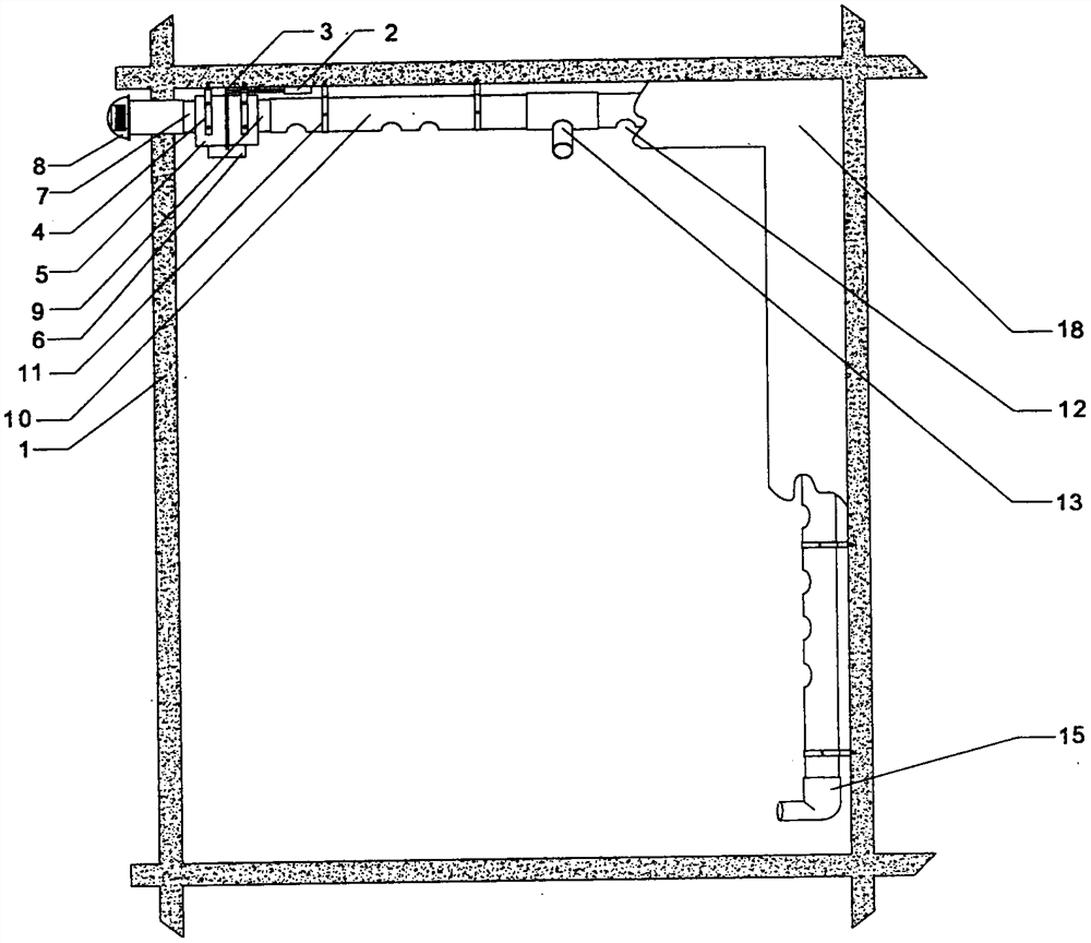 Suspended turbulent flow fresh air system and using method