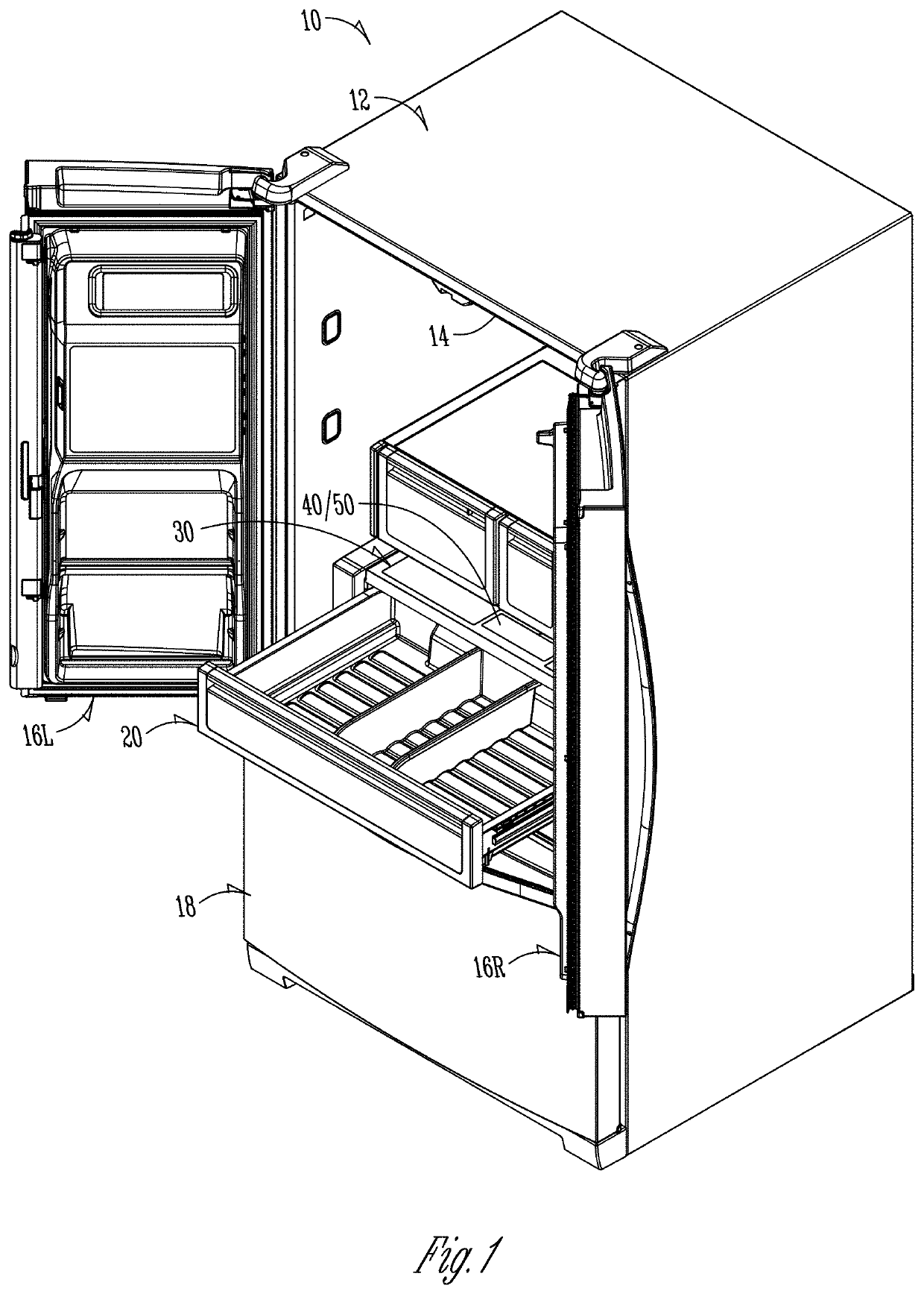 Modular design for manual or electrical control of refrigerator drawer temperature