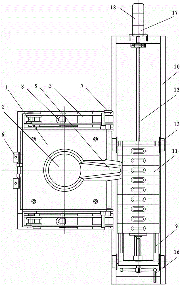 A silver ingot automatic pouring system