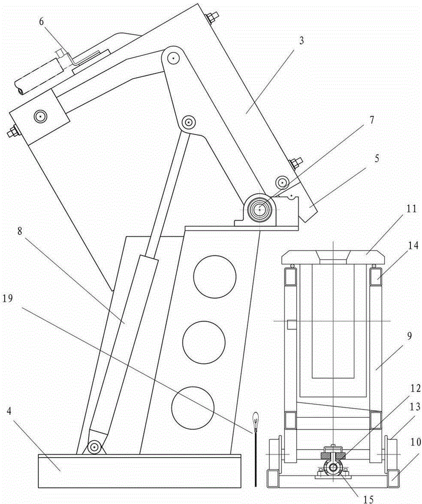 A silver ingot automatic pouring system