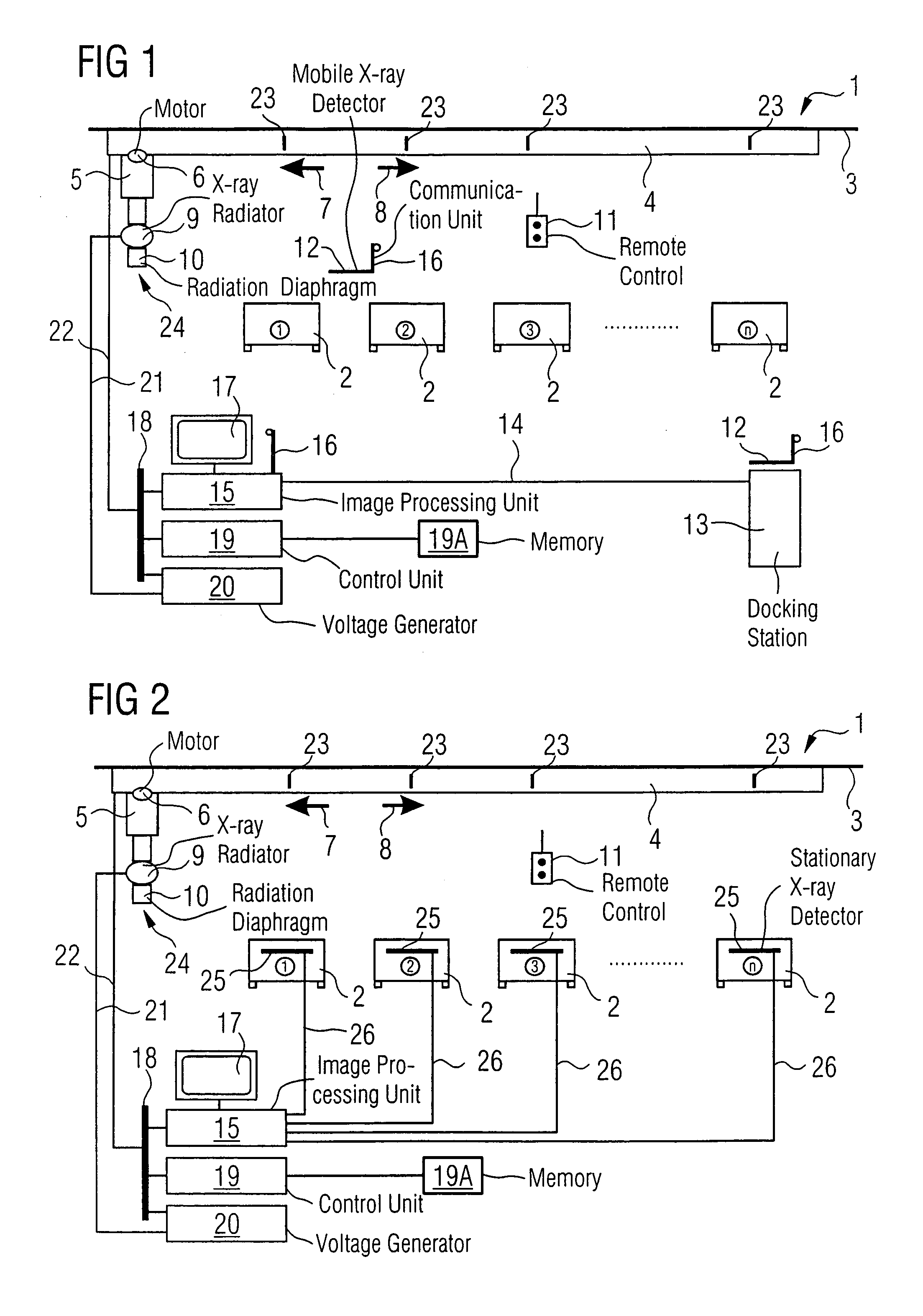 Apparatus and method for conducting medical procedures on multiple patients respectively at different locations