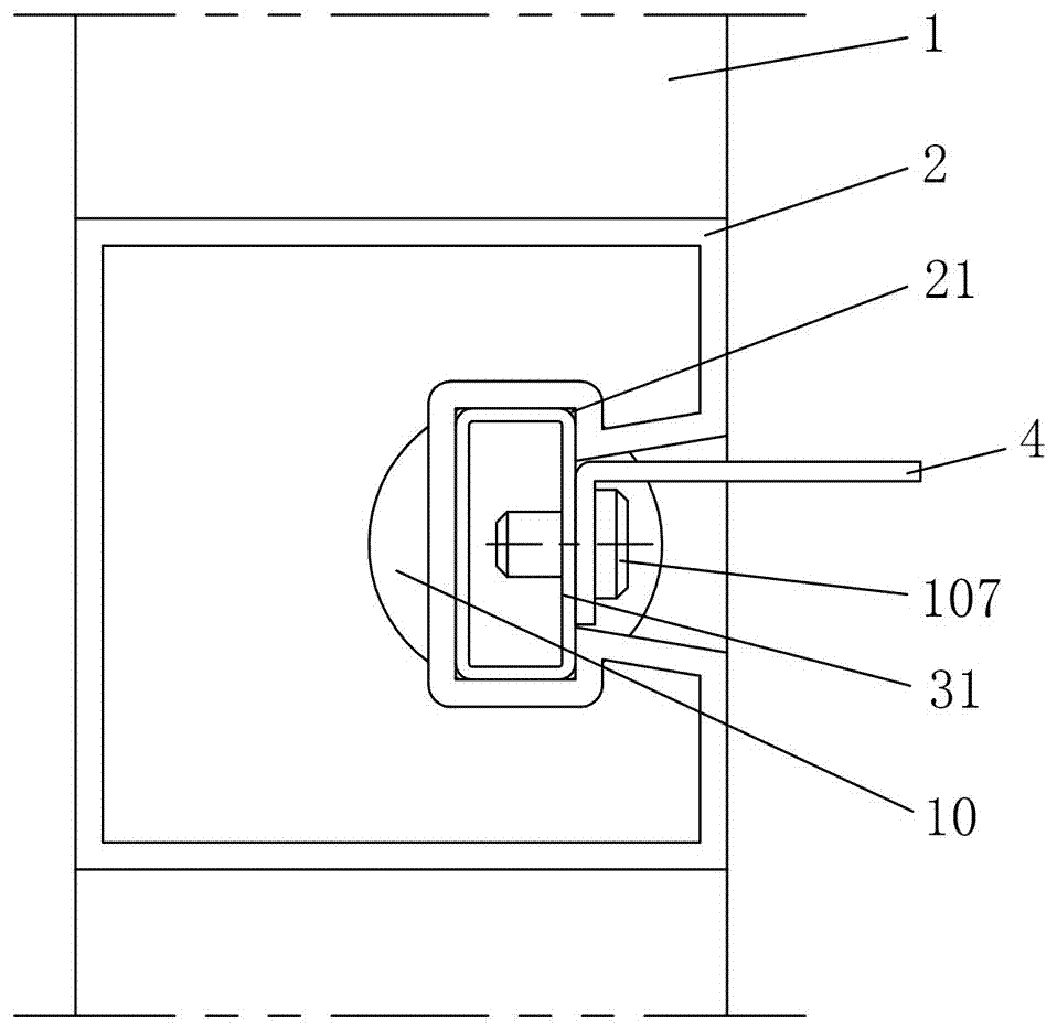 Internal connecting type triple-connection structure of curtain wall keel