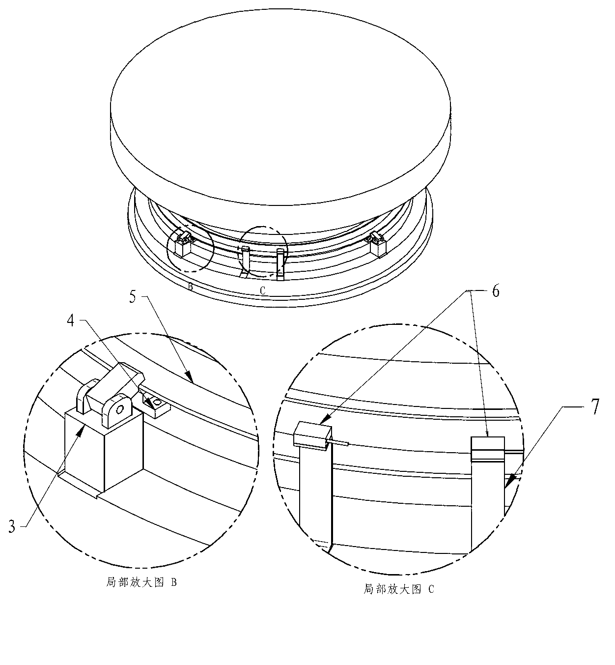 Large-moment direct-drive plane rotary platform device