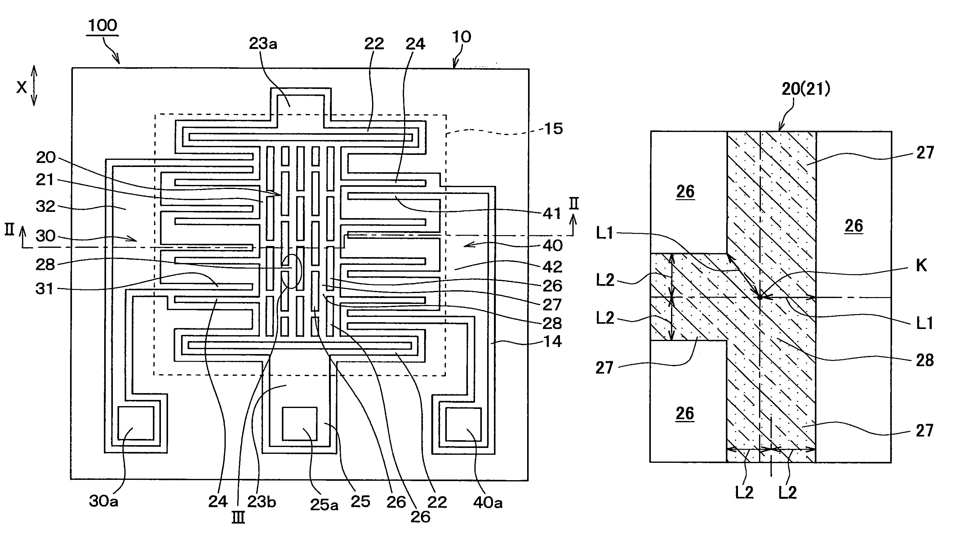 Physical quantity sensor having multiple through holes