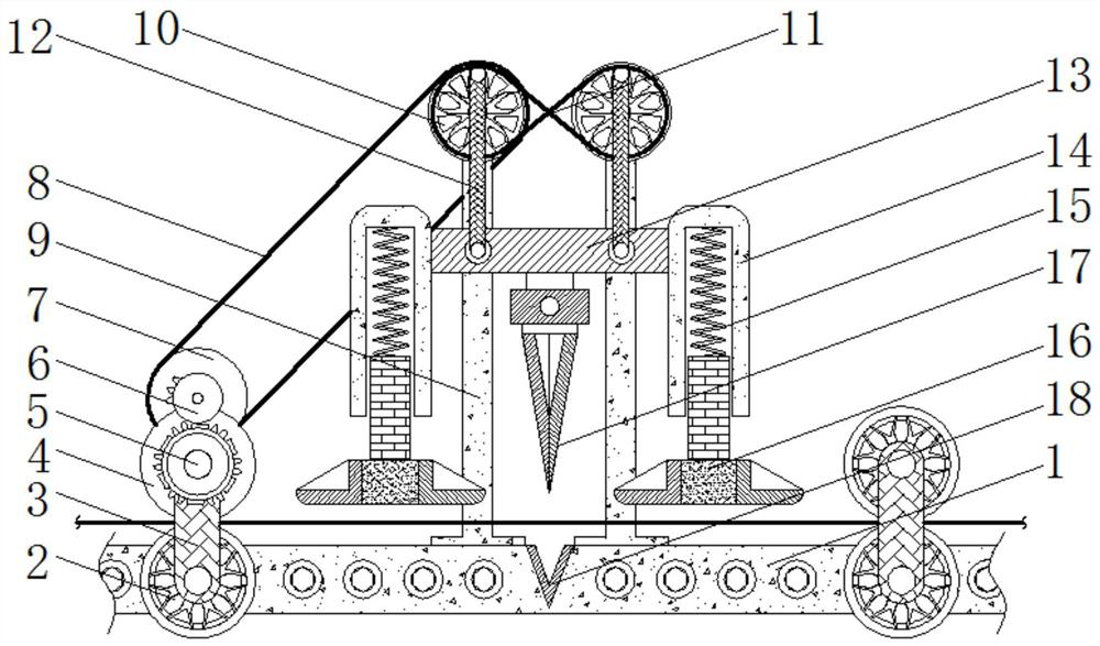 Automatic smoothing equidistant cutting device capable of avoiding cloth wrinkles