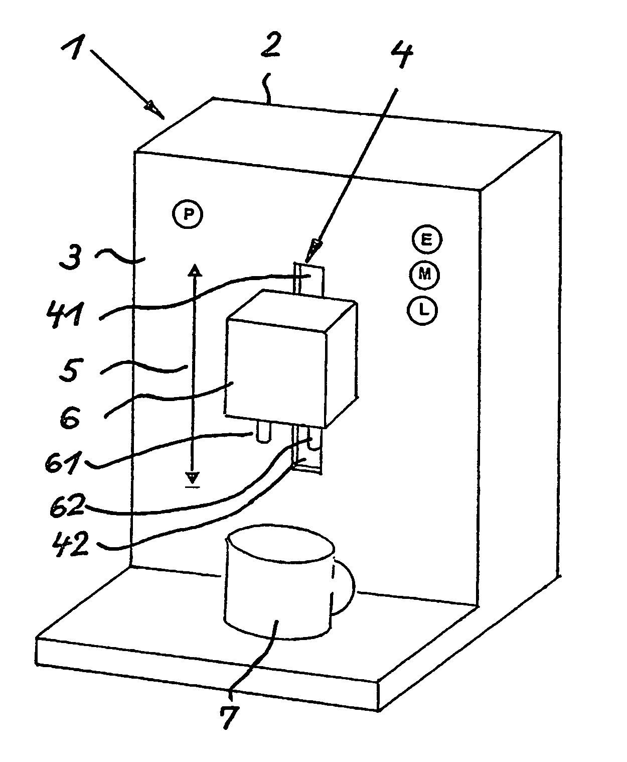 Drink preparation machine, particularly espresso machine, comprising a height adjustable drink outflow unit