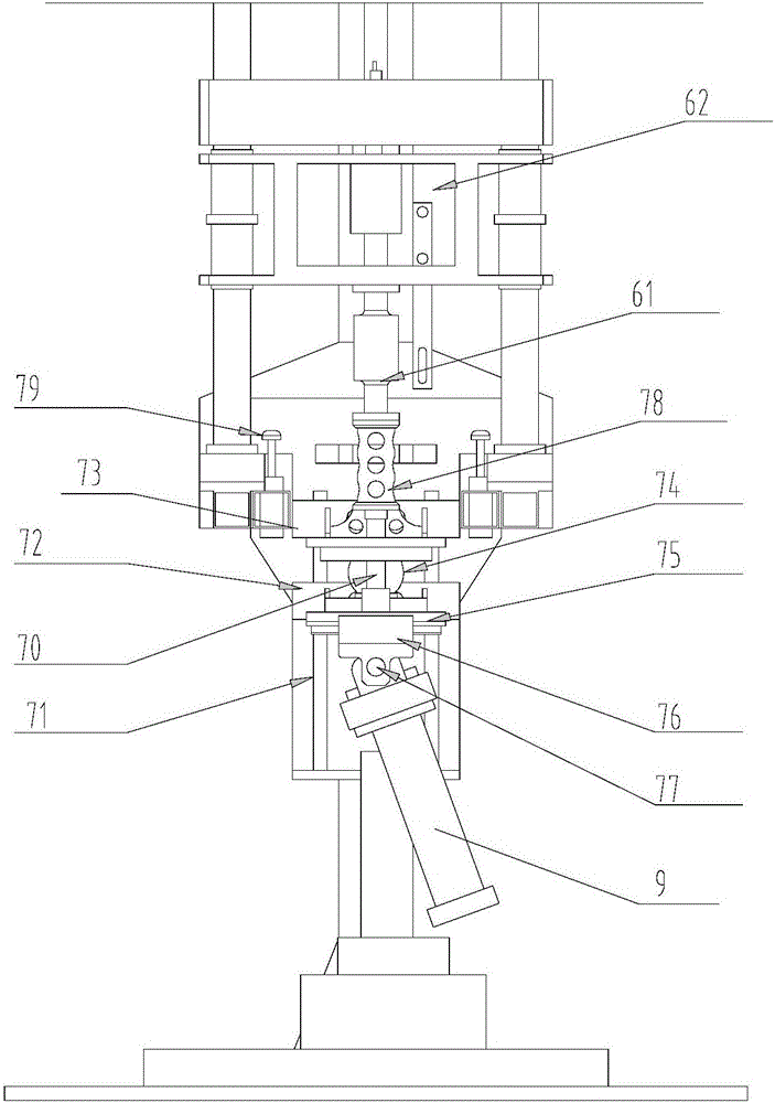 Automobile crumple type steering column impact test device and test method