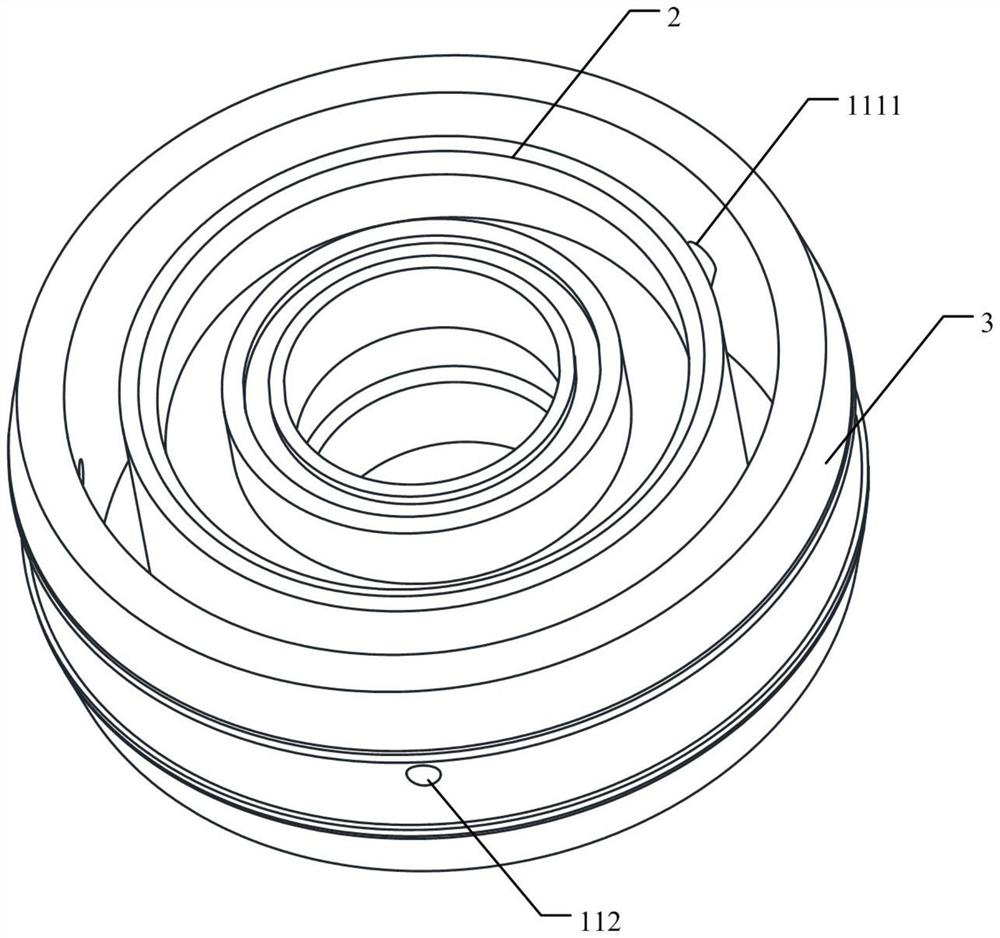 A sandwich two-way shock-absorbing wheel