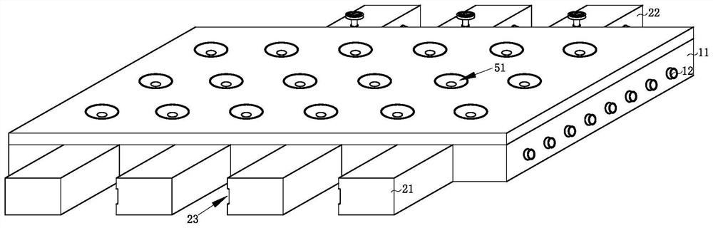 A hollow composite floor