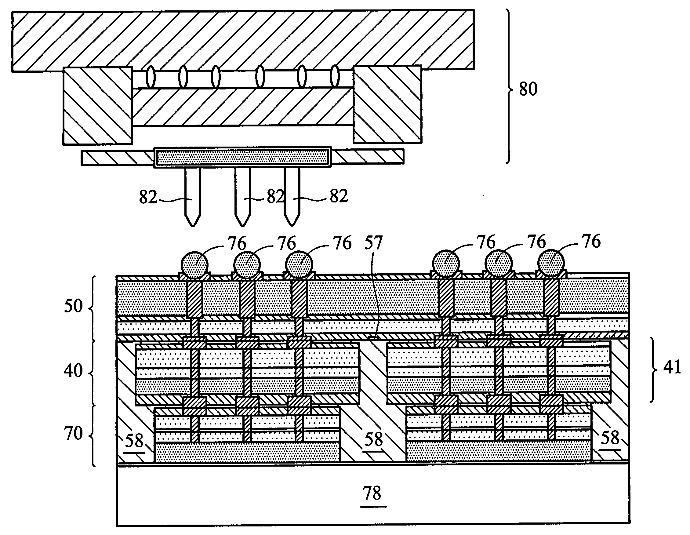 Chip-probing and bumping solutions for stacked dies having through-silicon vias