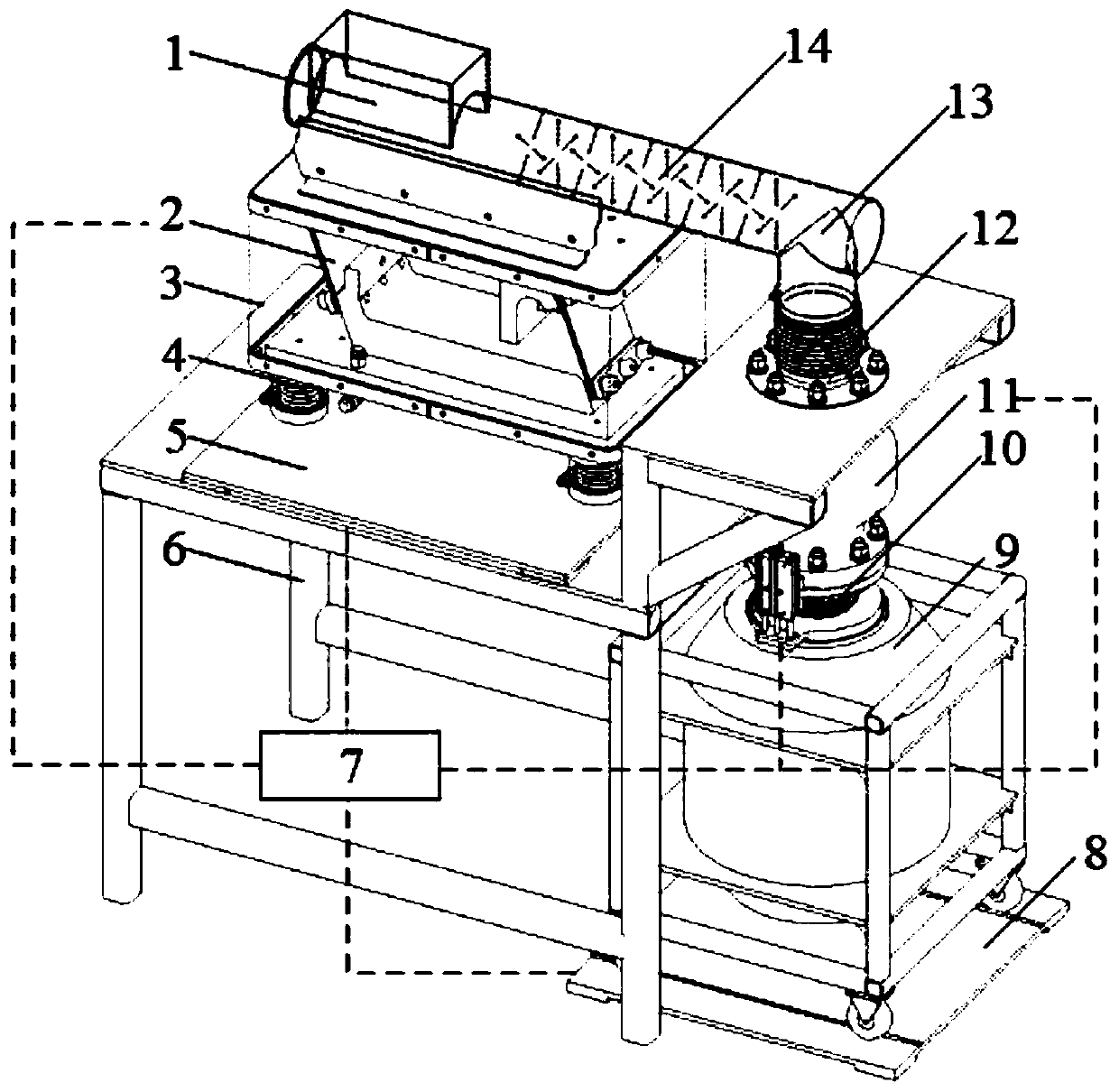 Dustless automatic accurate feeding system and dustless automatic accurate feeding method