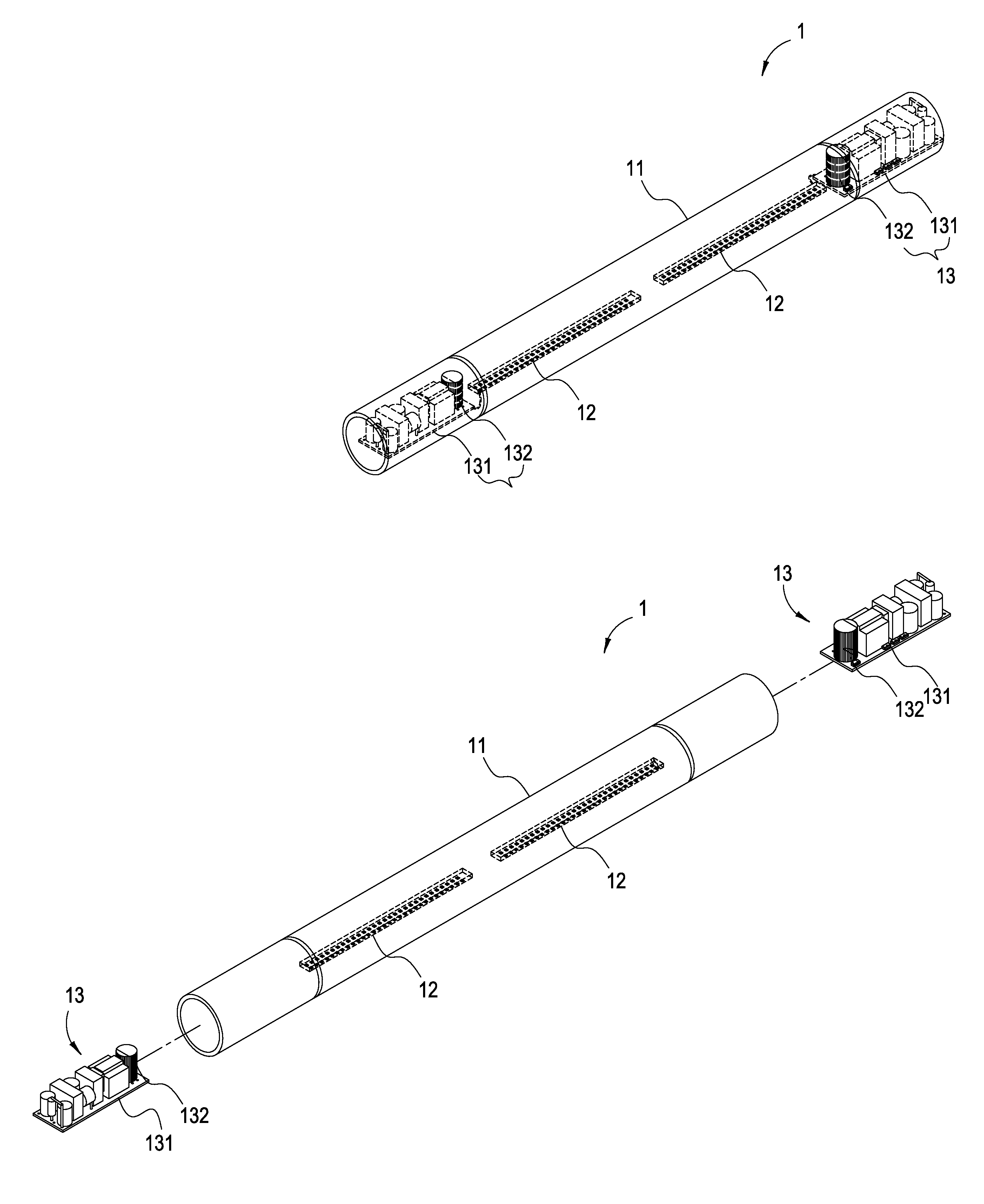 Drive Circuit Structure for LED Lamp Tube