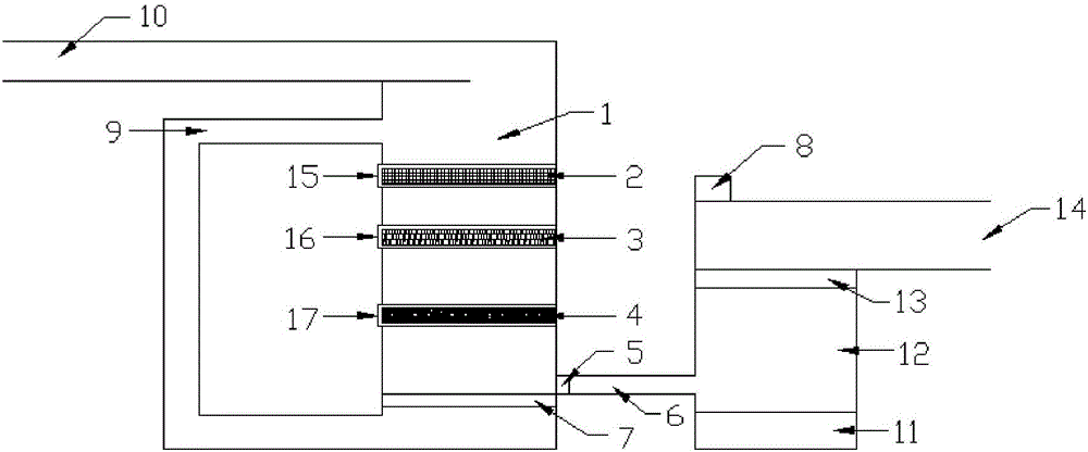 Domestic sewage treating and recycling device