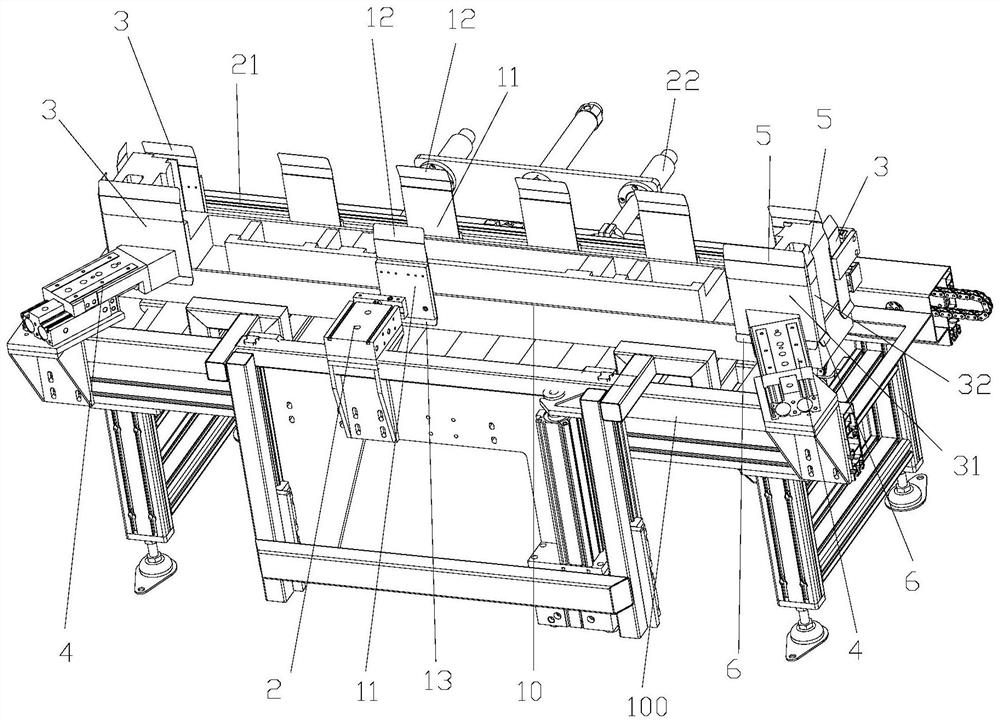 Casing box guiding device of television packaging machine