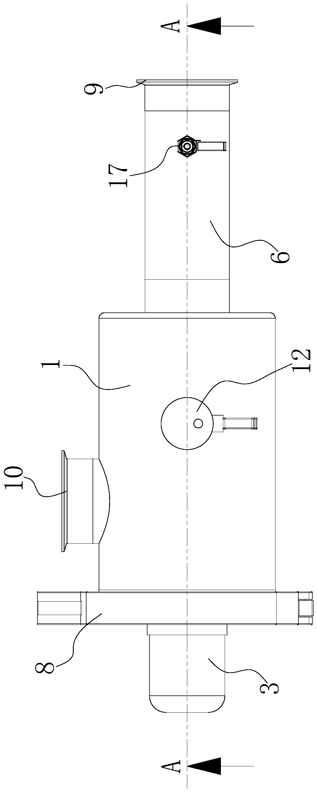 Heating and filtering integrated device for water cooling system