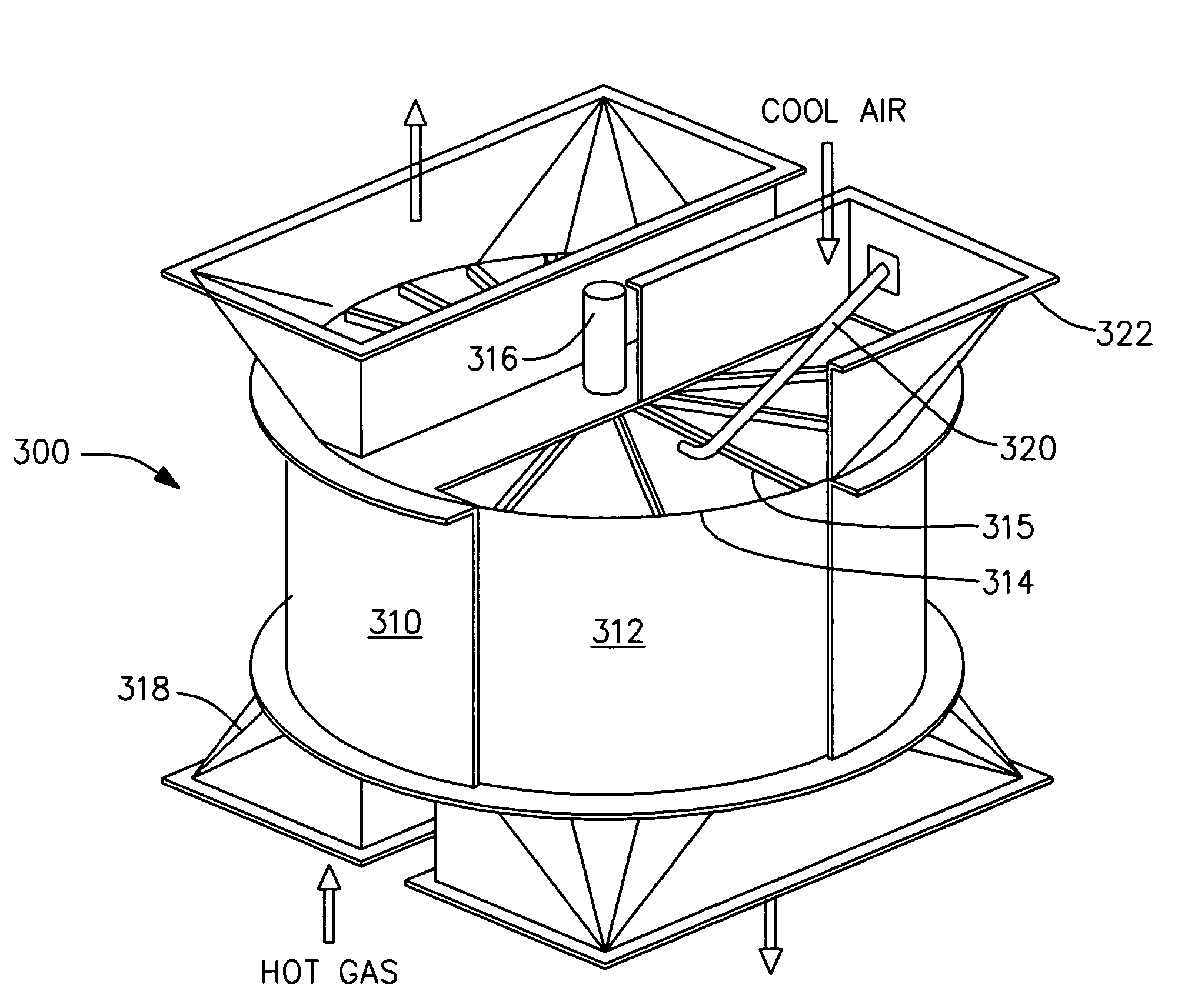 Reversible heat transfer element basket assembly with integrated frame for use in a heat exchanger