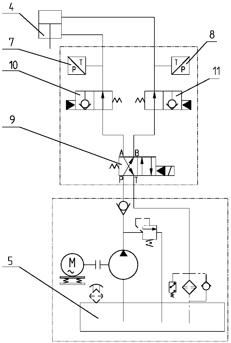 A continuous casting machine crystallizer vibration servo cylinder internal leakage detection device and detection method