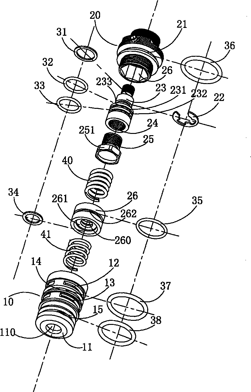 Thermostatic valve core and self-heating metal thermostatic tap made by using same